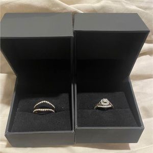 Engagement ring with wedding band